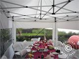 Tendone per feste Exclusive 5x12m PVC, Grigio/Bianco