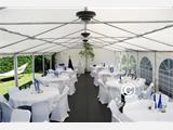 Šator za zabave, semi pro CombiTents® 5x10m, 3-u-1, Bijela