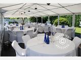 Tendone per feste PLUS 5x10m PE, Grigio/Bianco