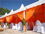 Carpa para fiestas Exclusive 6x12m de PVC, Rojo/Blanco