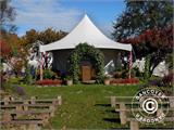 Carpa para fiestas Exclusive 6x12m de PVC, Rojo/Blanco