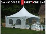 Tenda para Festas Pagoda PartyZone 6x6m, PVC, Branca