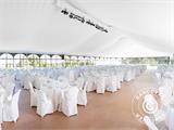 Tente de réception Exclusive 6x12m PVC, Gris/ Blanc