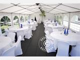 Tente de réception Exclusive 6x10m PVC, Gris/Blanc 