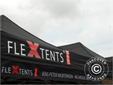 Pop up gazebo FleXtents PRO 4x6 m Black, incl. 8 sidewalls