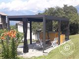 Cenador Pérgola bioclimática San Pablo, 3x3m, Negro