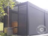 Bioclimatic pergola gazebo San Pablo, 4x5.8 m, Black
