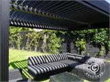 Cenador Pérgola bioclimática San Pablo, 3x3m, Negro