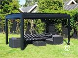 Cenador Pérgola bioclimática San Pablo, 3x3m, Negro