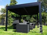 Cenador pérgola bioclimática San Pablo, 4x4m, Negro