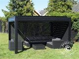 Cenador pérgola bioclimática San Pablo, 4x4m, Negro