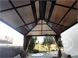 Gazebo Santa Ana con tende e zanzariera, 3x4m, Nero