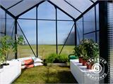 Serre en polycarbonate 3,64m², 1,9x1,92x2,01m avec base, Verte