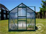Greenhouse Polycarbonate 3.64m², 1.9x1.92x2.01 m w/base, Green