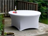 Stretch table cover Ø152x74 cm, White