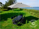 Folding Chair, Rattan-look 48x57x83 cm, Black, 4 pcs. ONLY 1 SET LEFT