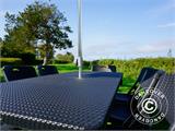 Chaise pliante en imitation rotin 48x57x83cm, Noir, 4 pcs Chaise pliante en imitation rotin 48x57x83cm, Noir, 4 pcs - 11