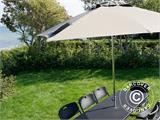 Party package, 1 folding table rattan-look PRO (182 cm) + 8 chairs rattan-look, Black