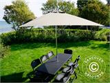 Party package, 1 folding table rattan-look PRO (182 cm) + 8 chairs rattan-look, Black