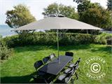 Party package, 1 folding table rattan-look PRO (182 cm) + 8 chairs rattan-look, Black