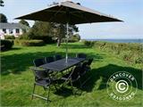 Folding Chair, Rattan-look 48x57x83 cm, Black, 4 pcs. ONLY 1 SET LEFT