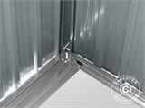 Geräteschuppen mit Dachfenster, 2,38x1,93x2,03m, Anthrazit/Weiß