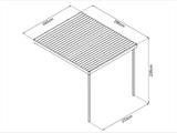 Garden shed w/skylight + overhang, 4.9x2.45x2.26 m, 12.0 m², Anthracite