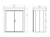 Abri de jardin S, 1,9x1,18x2,13m, 2,24m², GUARDI, Anthracite
