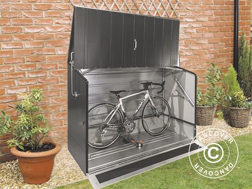 Deposito per biciclette con rampa, Protect-a-Cycle, Trimetals, 1,96x0,89x1,33m, 1,74m², Antracite