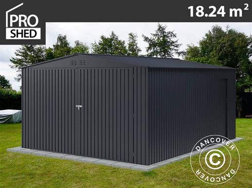 Garage métallique 3,8x4,8x2,32m, 18,24m², ProShed®, Anthracite Garage métallique 3,8x4,8x2,32m, 18,24m², ProShed®, Anthracite