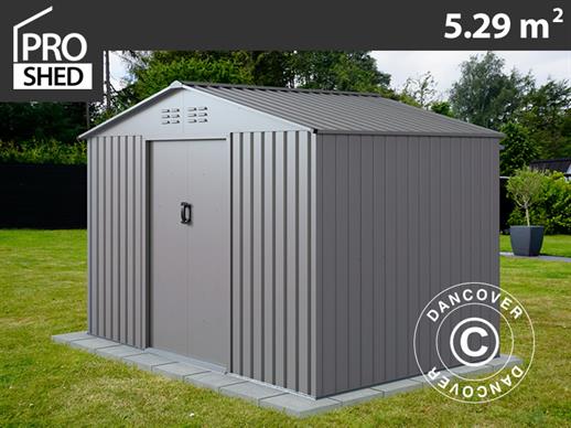 Garden Shed 2.77x1.91x1.92 m, 5.29 m², ProShed®, Aluminium Grey