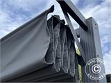 Gazebo pergola Santa Cruz, 4x4m, Nero/Grigio