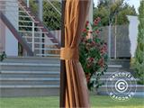 Gazebo San Jose w/curtains and mosquito net, 3x4 m, Brown