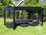 Bioklimatologisch pergola paviljoen San Pablo, 3x4m, Zwart