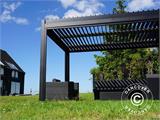 Gazebo pergola bioclimatico San Pablo, 3x4m, Nero