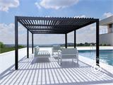 Cenador pérgola bioclimática San Pablo, 4x5,8m, Negro