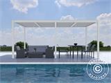 Bioklimatisk pergola paviljong San Pablo, 4x5,8m, Hvit