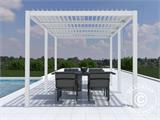 Cenador pérgola bioclimática San Pablo, 4x5,8m, Blanco