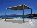 Gazebo Pergola San Fernando, 3x3m, Nero/Grigio Scuro