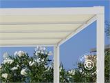 Cenador pérgola San Fernando, 4x4m, Blanco/Beige