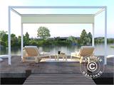 Pergola San Fernando, 4x3m, Blanc/Beige