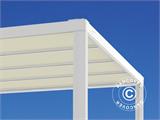 Pergola Gazebo San Fernando, 4x3 m, White/Beige