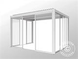 Bioclimatic pergola gazebo San Pablo w/sliding doors, 3x4 m, White
