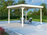 Holzpavillon, 3,49x3,49x2,54m, 12,2m², Natur Holzpavillon, 3,49x3,49x2,54m, 12,2m², Natur