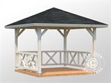 Houten tuinpaviljoen met houten vloer, 3x3x3,23m, 9m², Naturel Houten tuinpaviljoen met houten vloer, 3x3x3,23m, 9m², Naturel