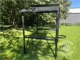 Barbecue pavilion Luna, 2.4x1.5x2.3 m, Black