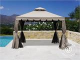 Gazebo da giardino Osiris 4x4m, Beige scuro