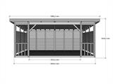 Houten tuinpaviljoen Sion, 5,6x2,84x2,64m, 15,9m², Naturel