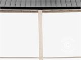 Gazebo San Bernardino w/curtains and mosquito net, 3.65x4.85 m, Black/Ecru
