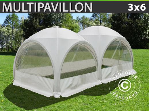 Partytelt Multipavillon 3x6m Hvid